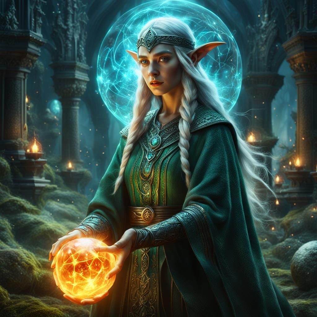 Elven Witch Portrait: Energy Ball Casting
