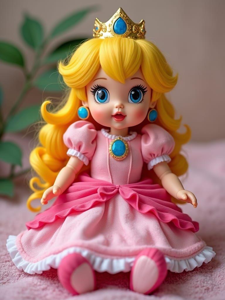 Princess Peach as Baby Alive Doll