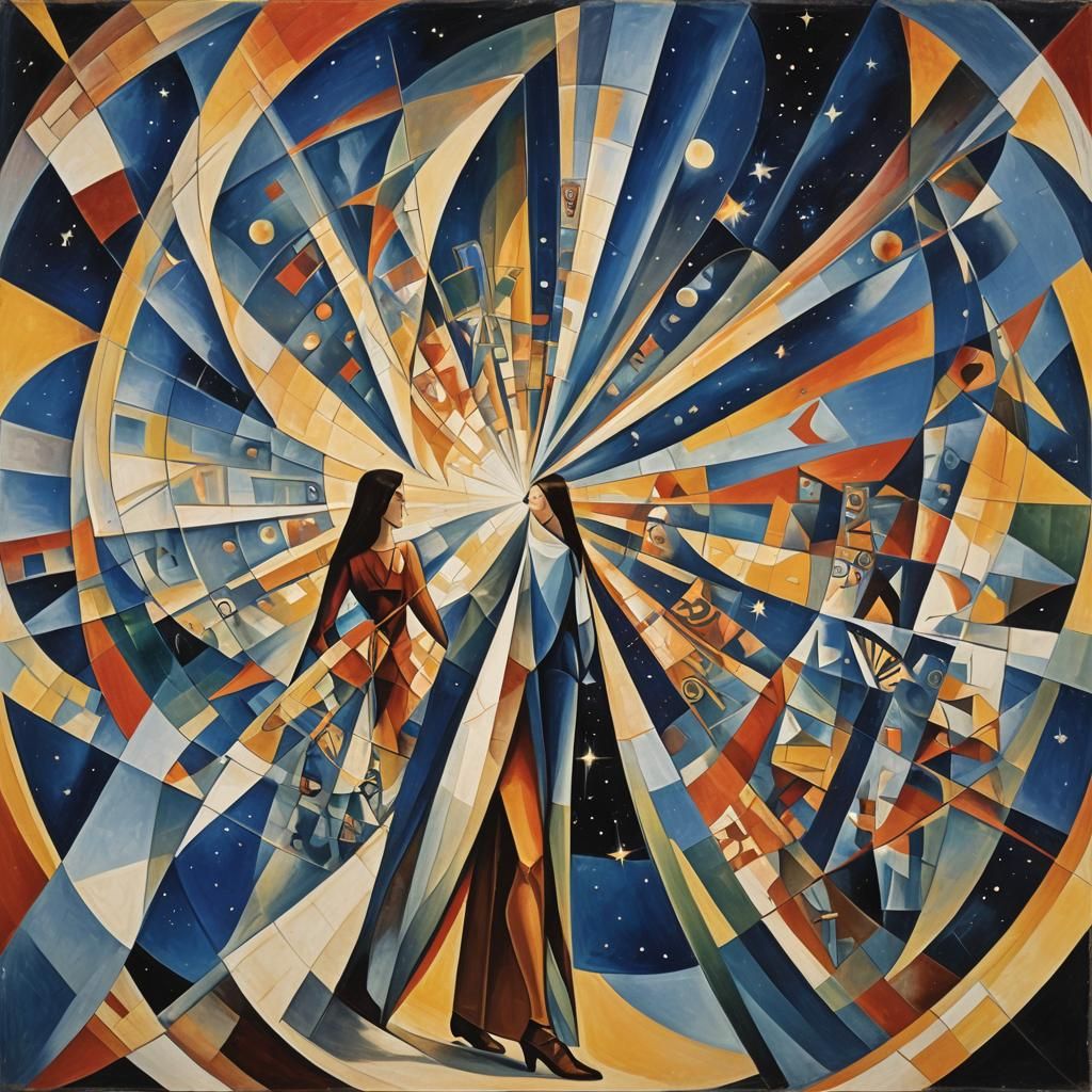 Translucent Glass Mandala with Geometric Light Patterns