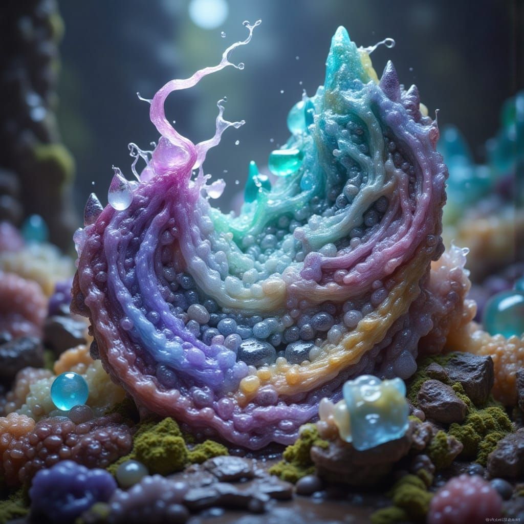 Breathtaking Alien Landscape in Metallic Colors