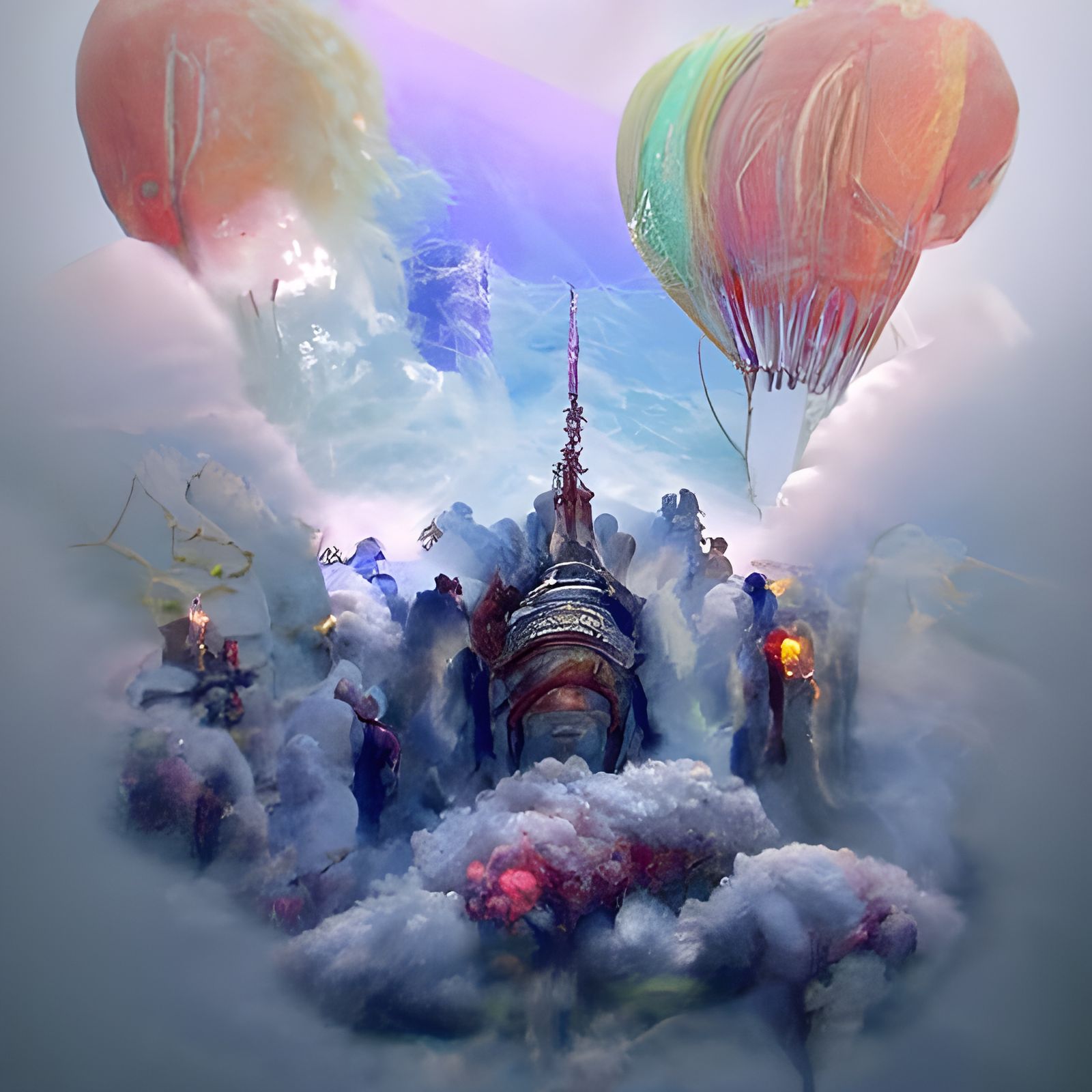 Ethereal Airdrop in Fantasy Landscape