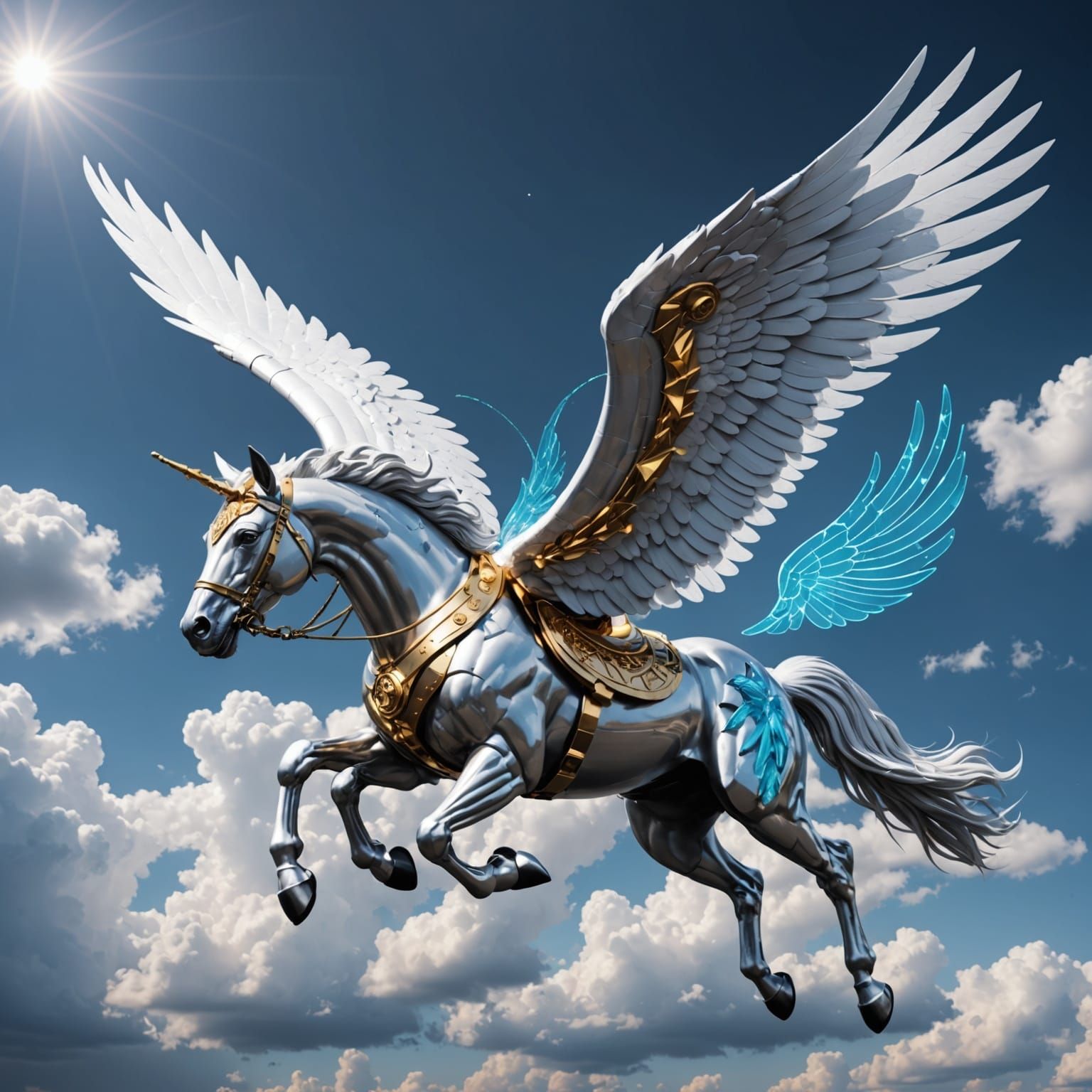 Blockchain Pegasus: The Flying Crypto Coin Machine