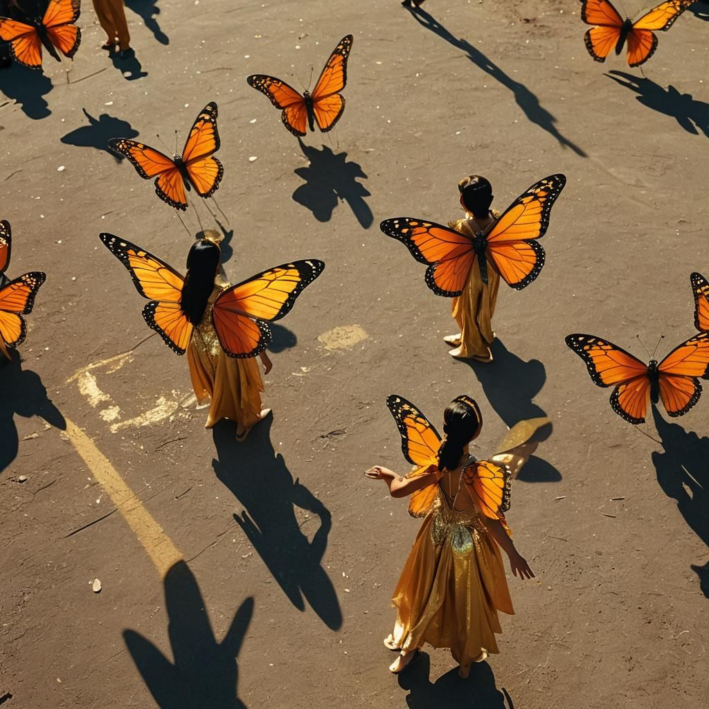 Immortals' Dance on the Sun in Dreamy Style