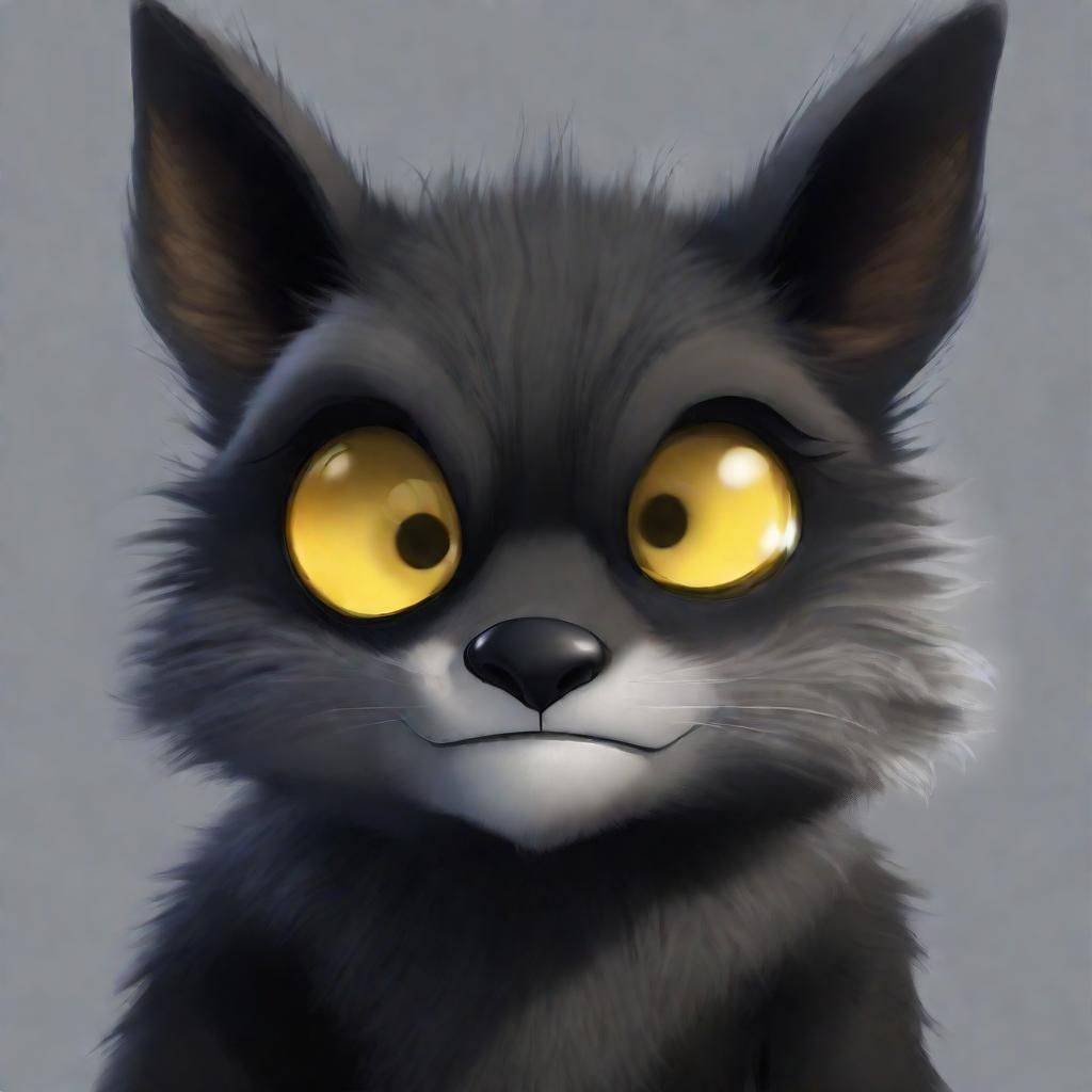 Friendly Furry Character in Detailed Matte Painting Style