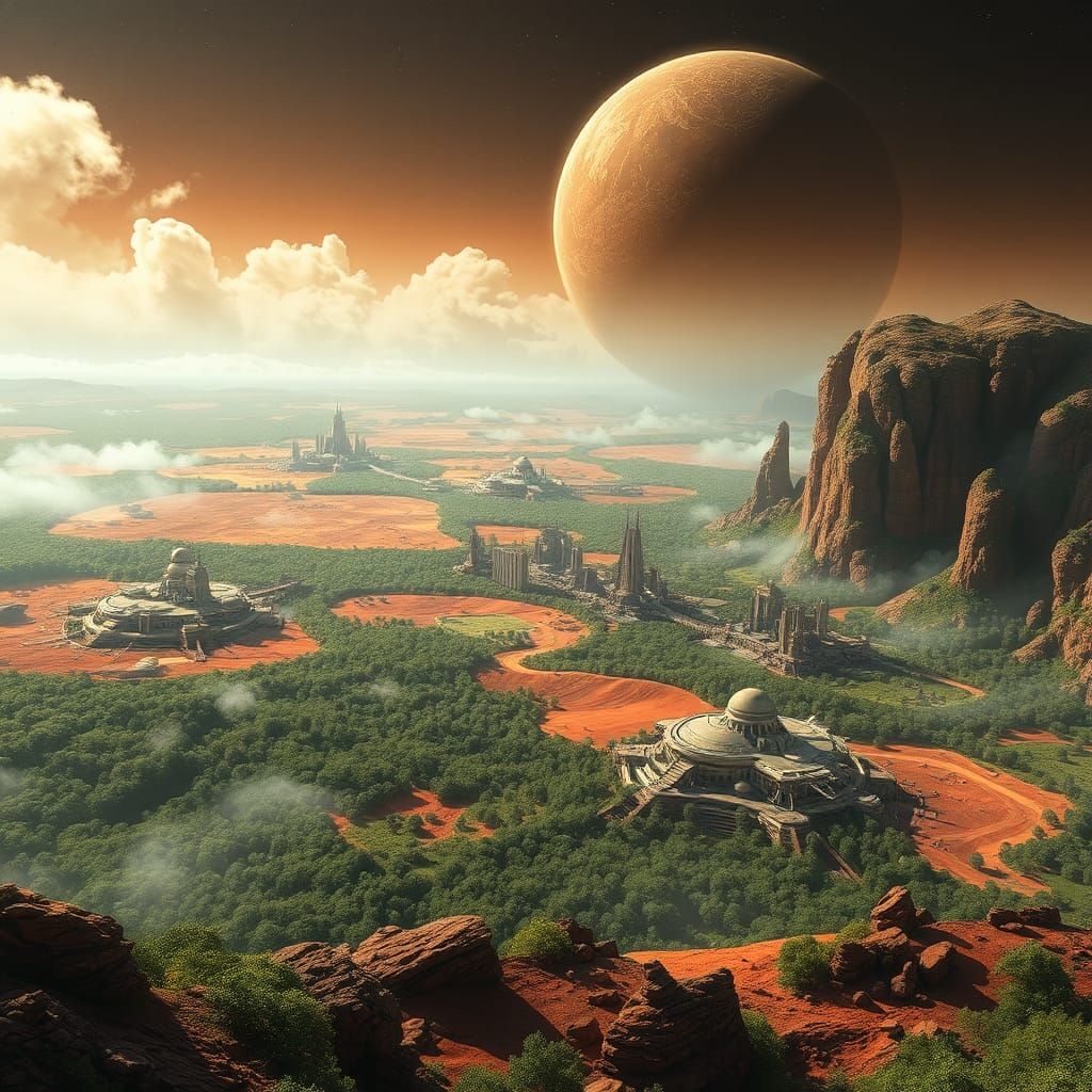 Terraformed Mars: A Surrealist Vision of a Future Earth