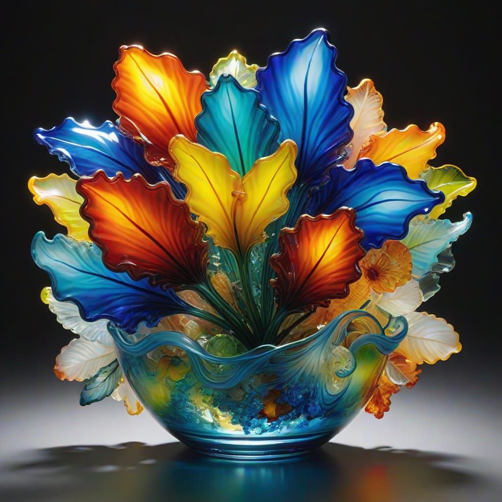 Glass Gown on Woman in Art Deco Style