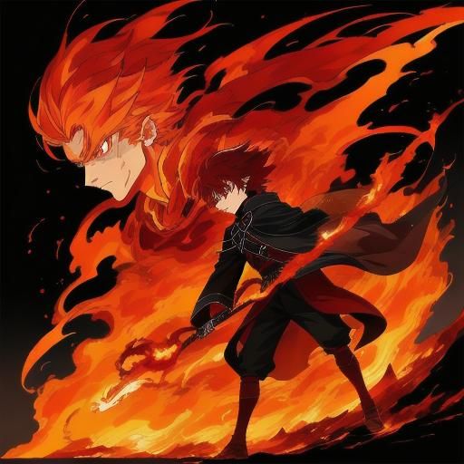 Red-Haired Ninja Master of Fire: Anime Key Visual