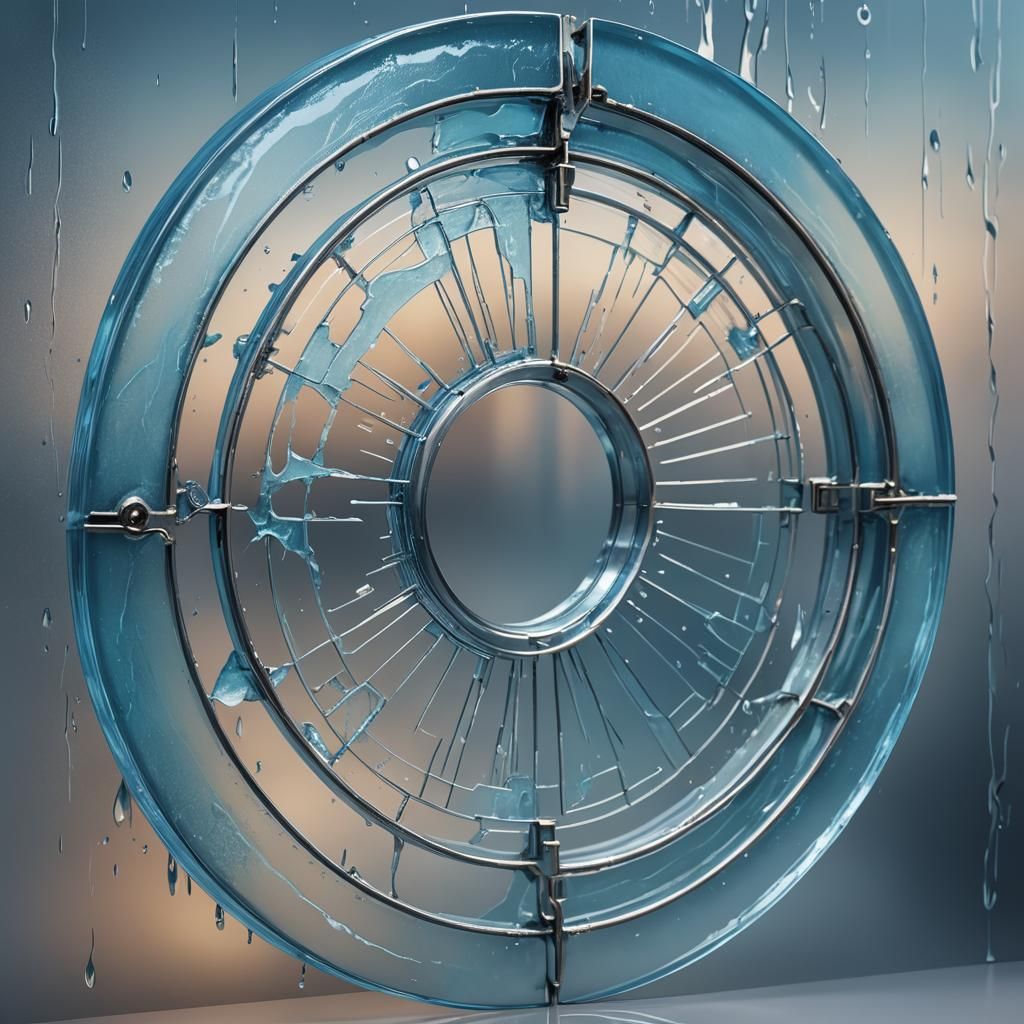 Hyper-Realistic Glass Gate with Foggy Mist Effect