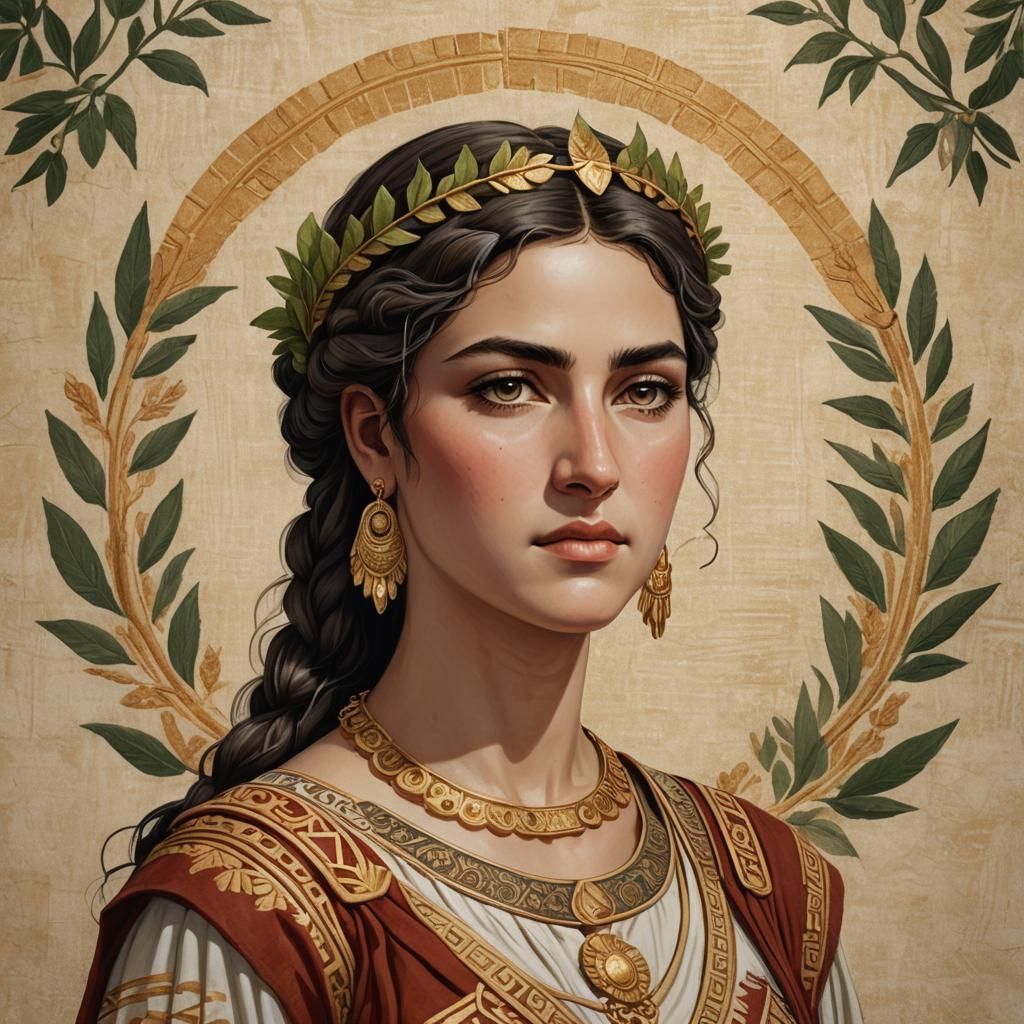 Macedonian Queen in Ancient Greek Portrait Style