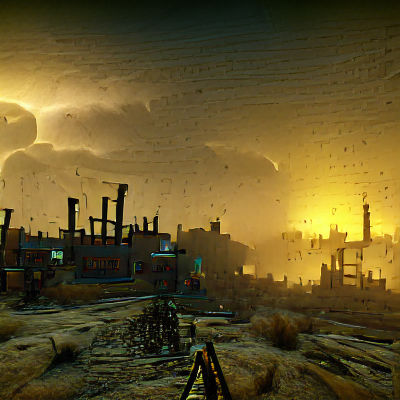 Post-Apocalyptic Wasteland: A Scene of Desolation