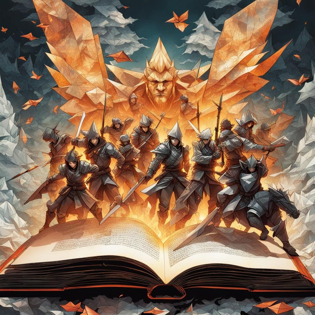 Origami Warriors Emerge From Book, Manhwa Style