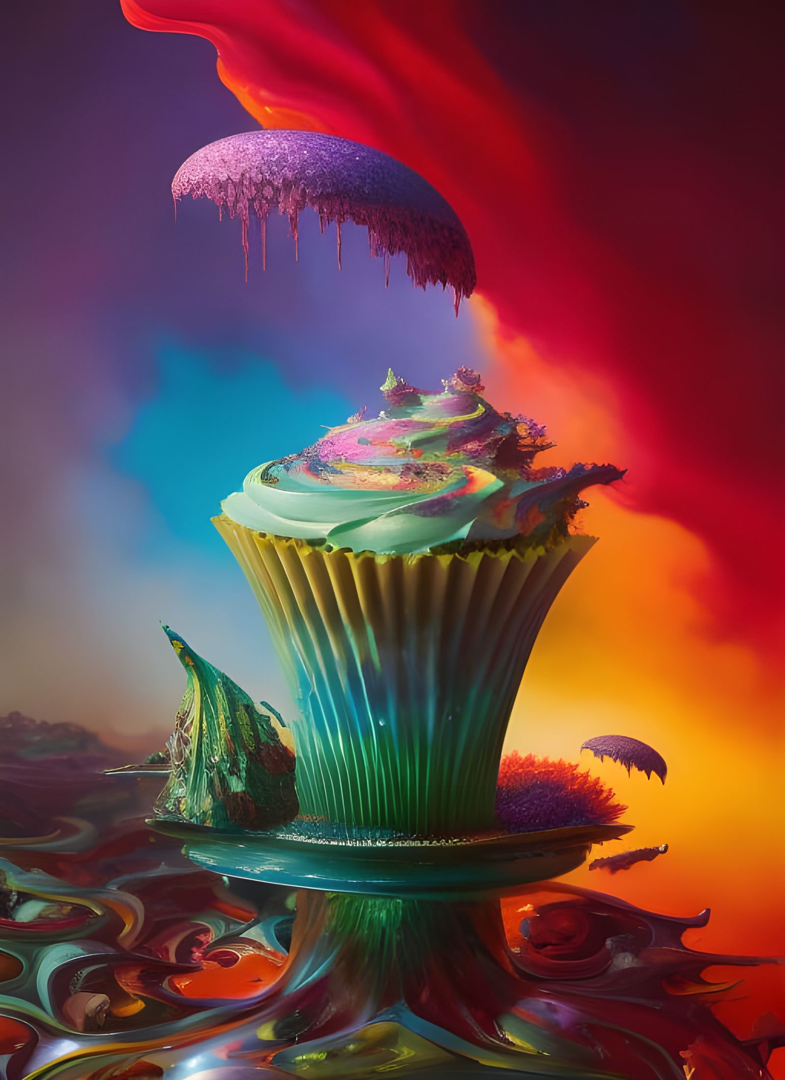 Eldritch Desserts in Hyperrealistic Octane Render