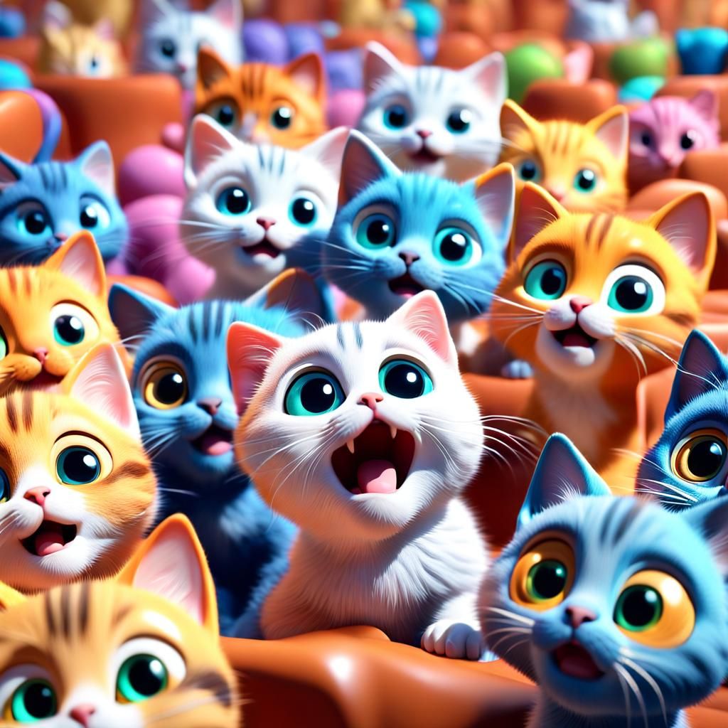 Playful Kittens Interacting: Curiosity and Joy in 8K