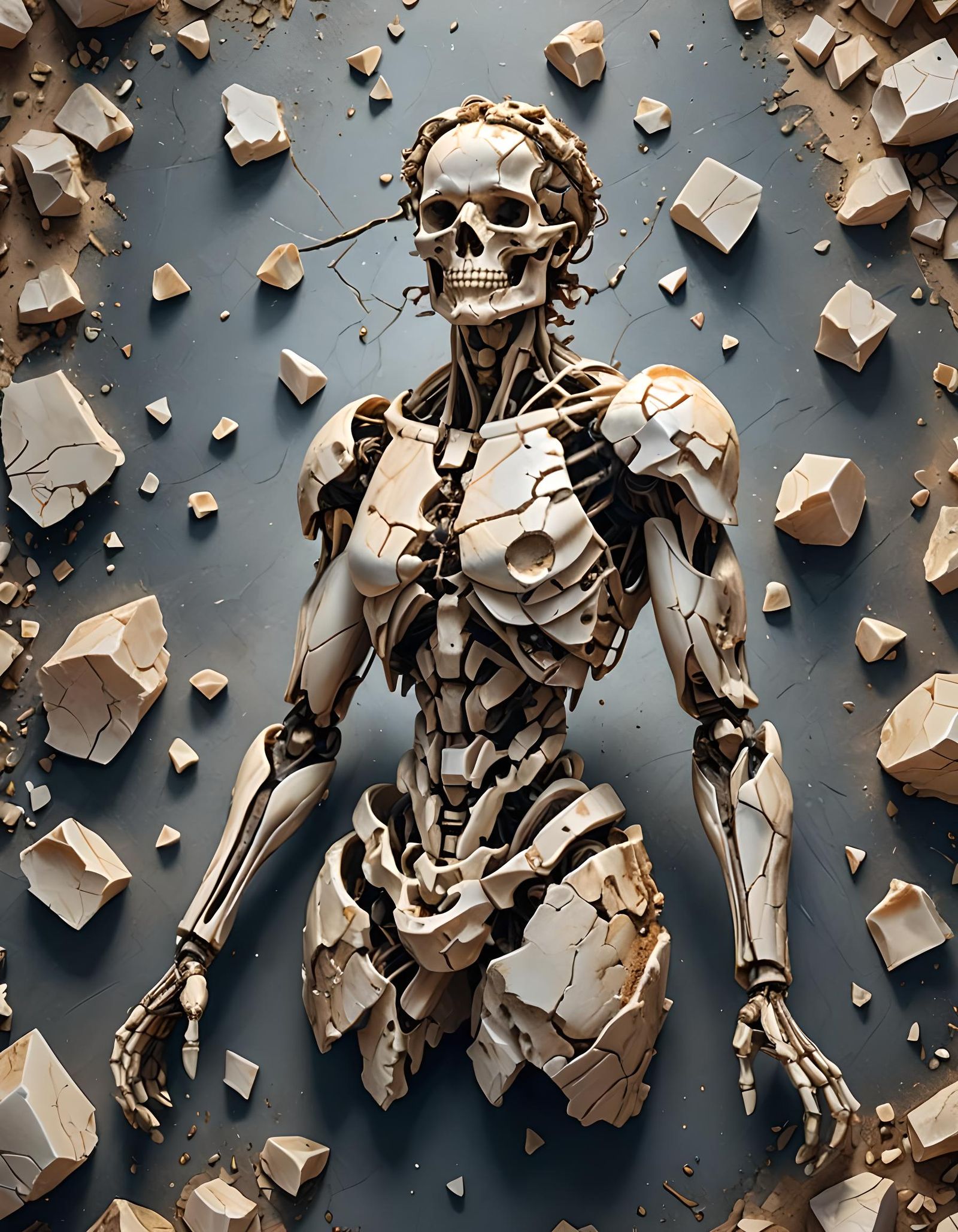 Shattered Alabaster Sculpture