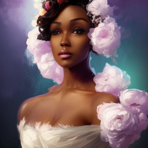 Elegant Woman at Kentucky Derby, Digital Art