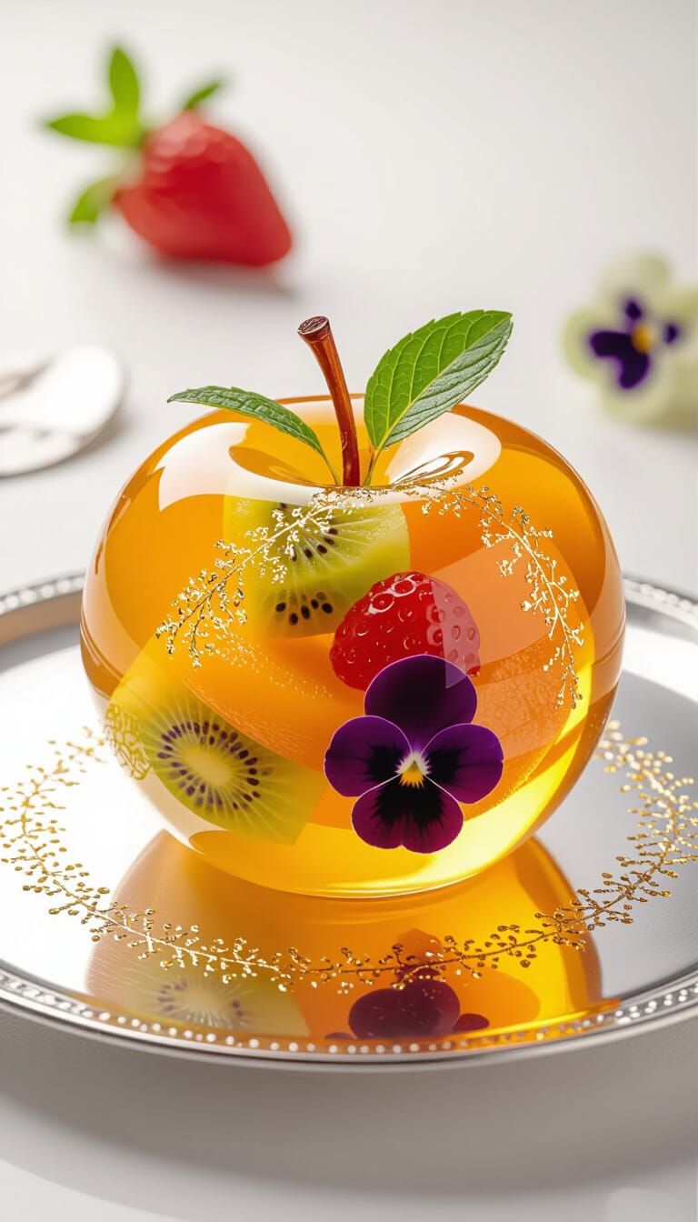 Magnifying close up Macro food photography: An  intricate Mi...