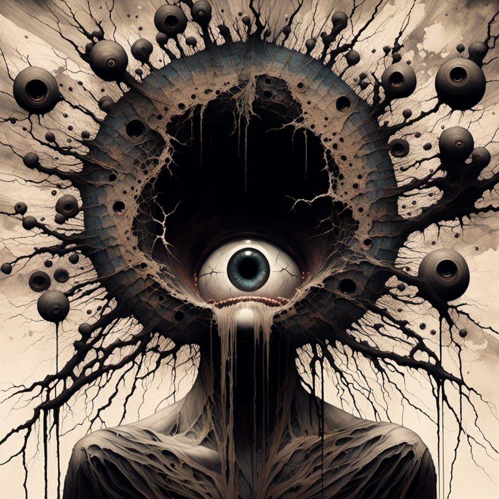 Analog Horror: Eyeball Vortex Absorbs Person