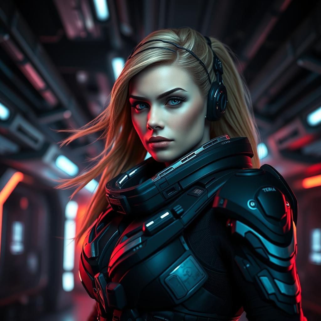 Sarah Kerrigan as Terran Ghost in Cyberpunk Spaceport