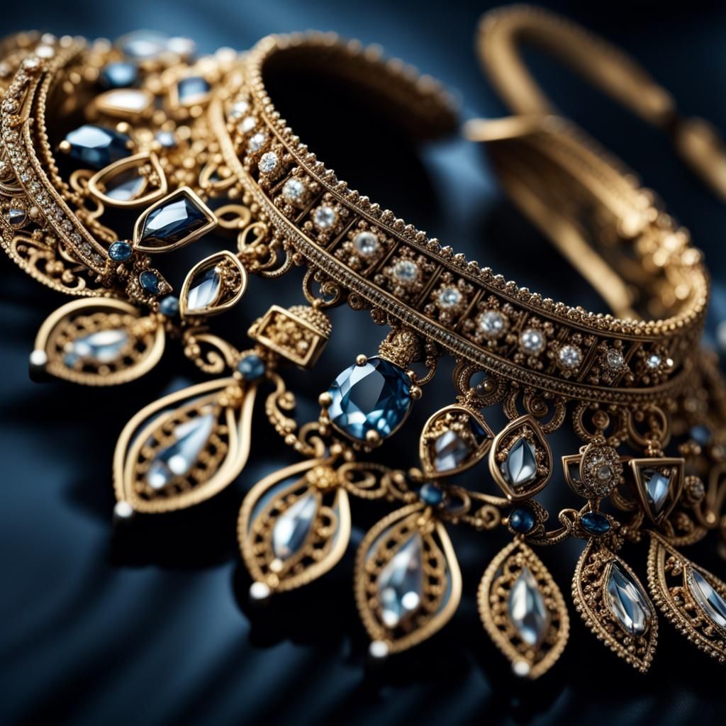 Hyperrealistic Jewelry in Cinematic Composition