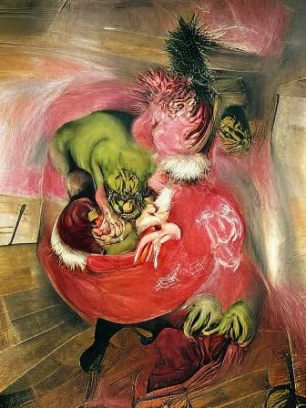 The Grinch, in Expressionist Portrait Style