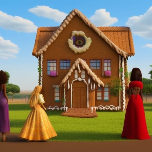 Jesus, Gaia Goddess, and Gingerbread House: 3D Art