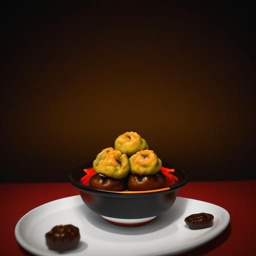 Hyperrealistic Still Life: Camera and Chinese Dumplings