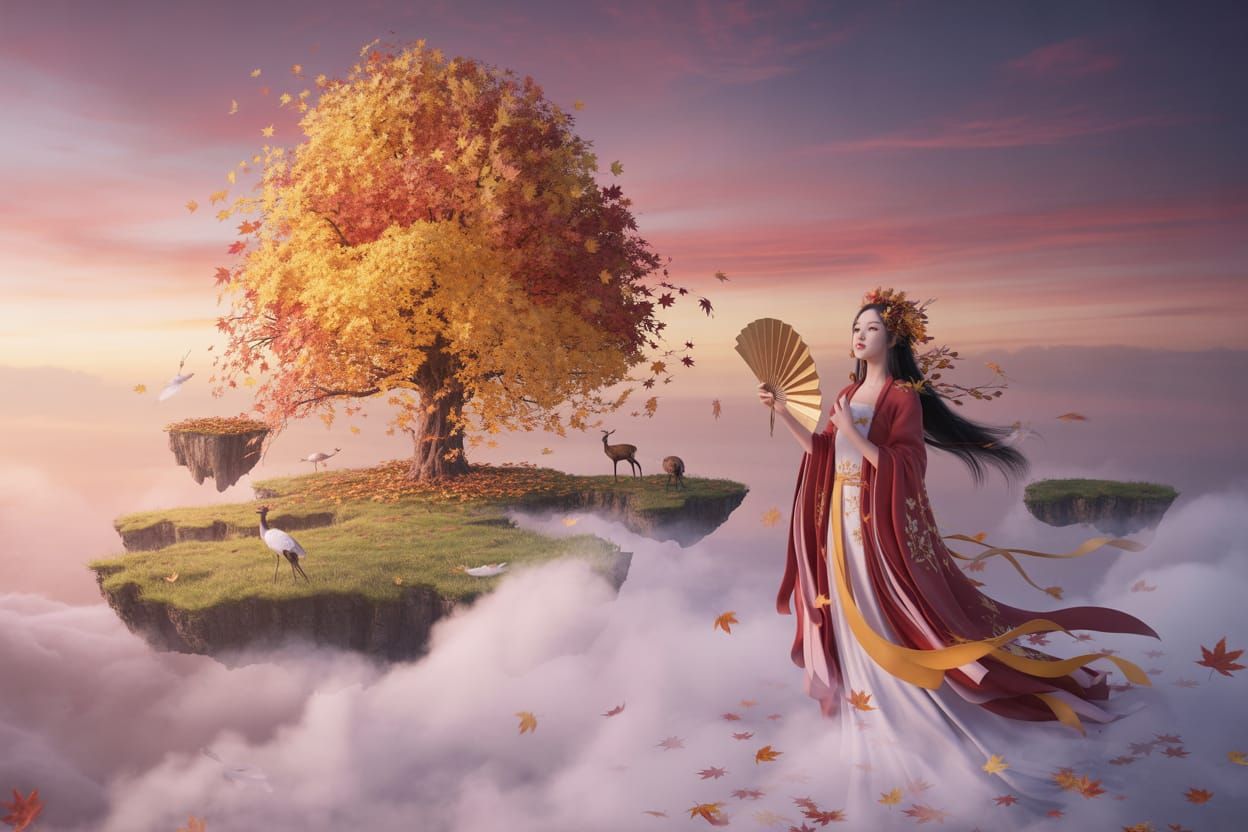 Xianxia Autumn Goddess in Celestial Realm