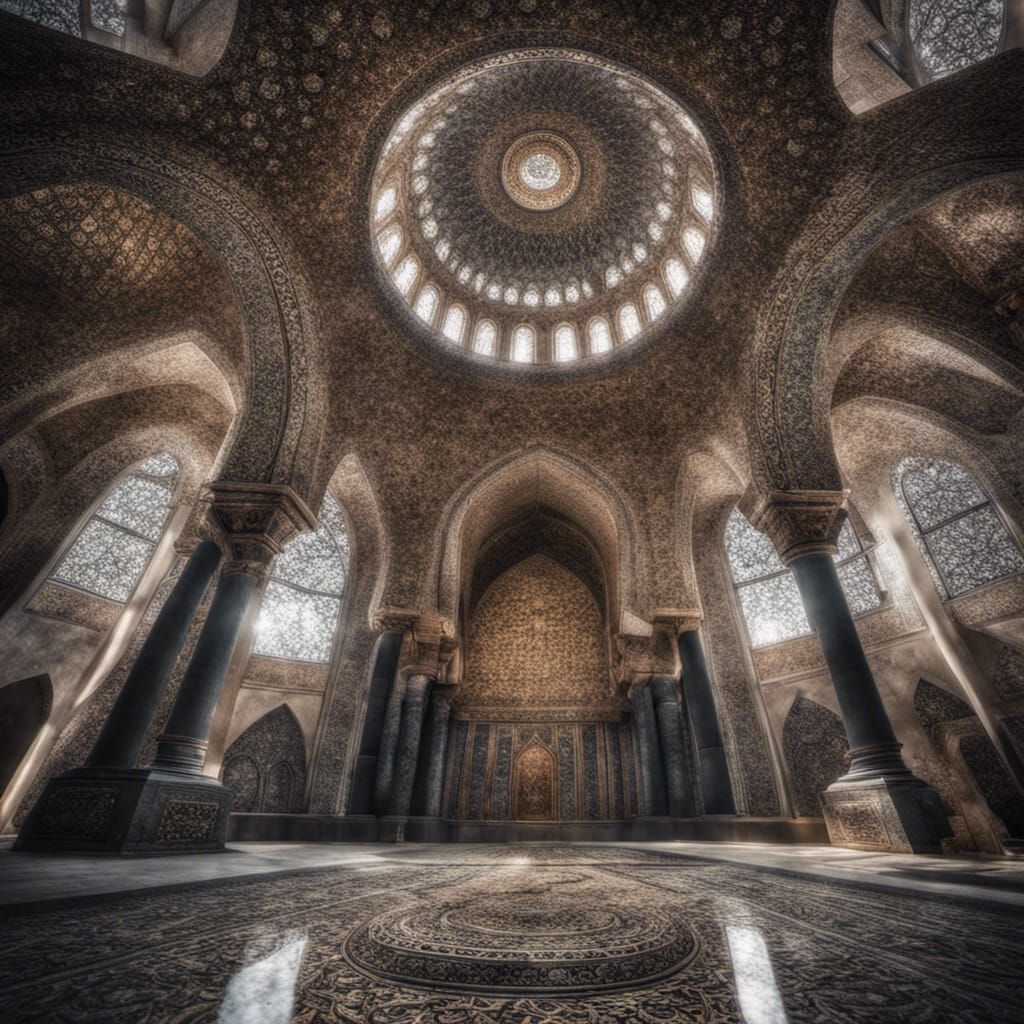 Hyperrealistic Macro Image of Islamic World