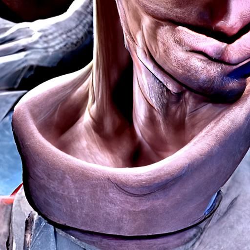 Strong Neck Muscles Sculpted by Nodding