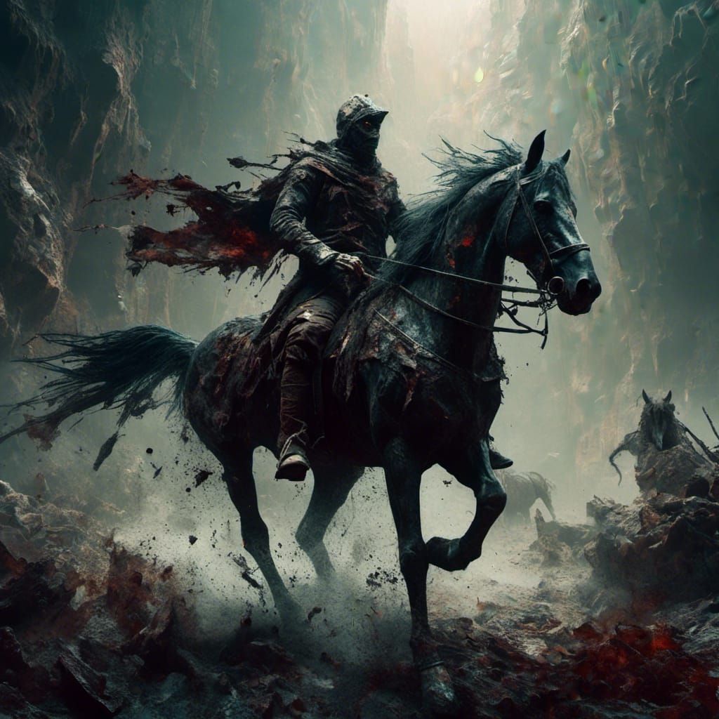 Horsemen Shadows Emerging from the Abyss