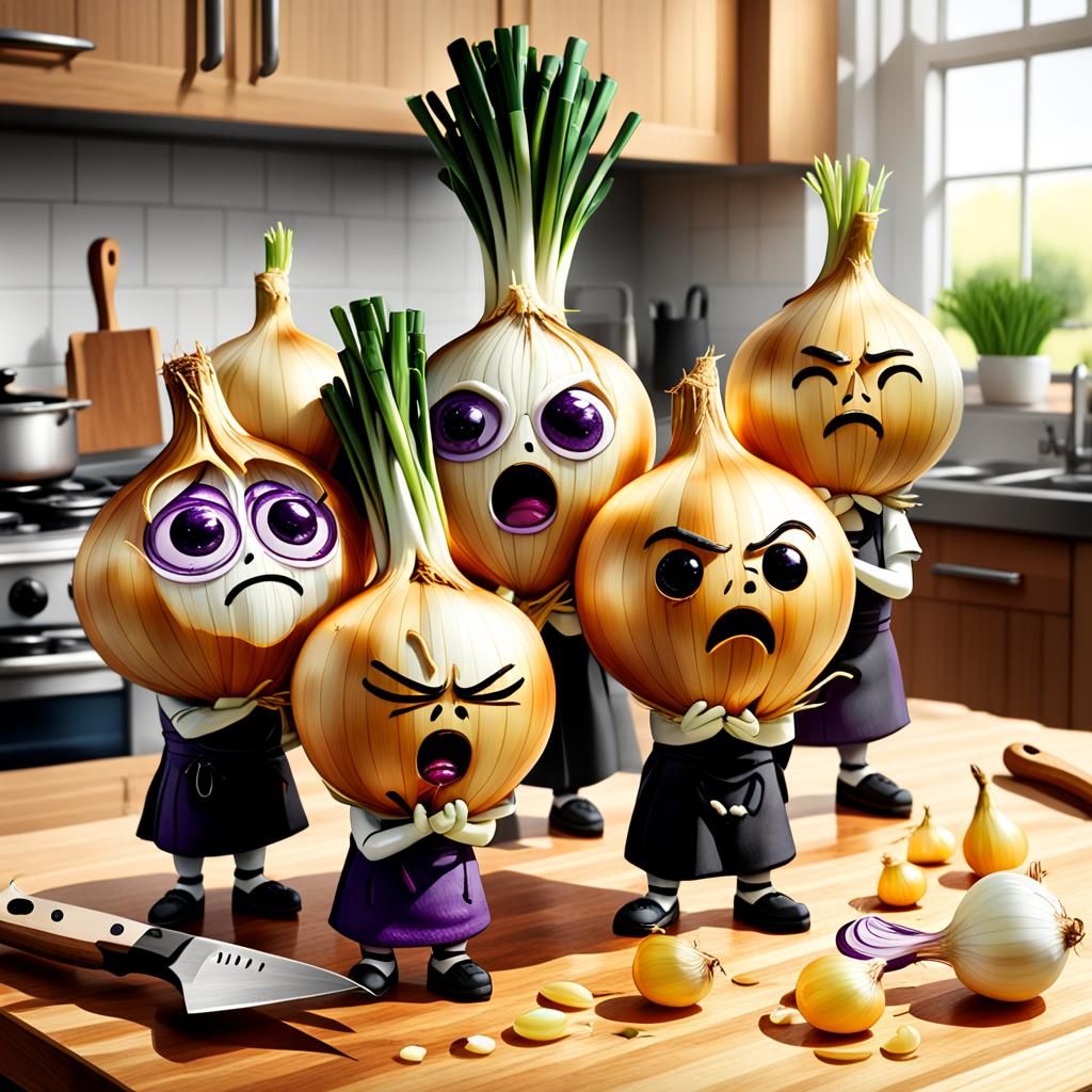 Sad Chibi Onions Face French Onion Soup Fate