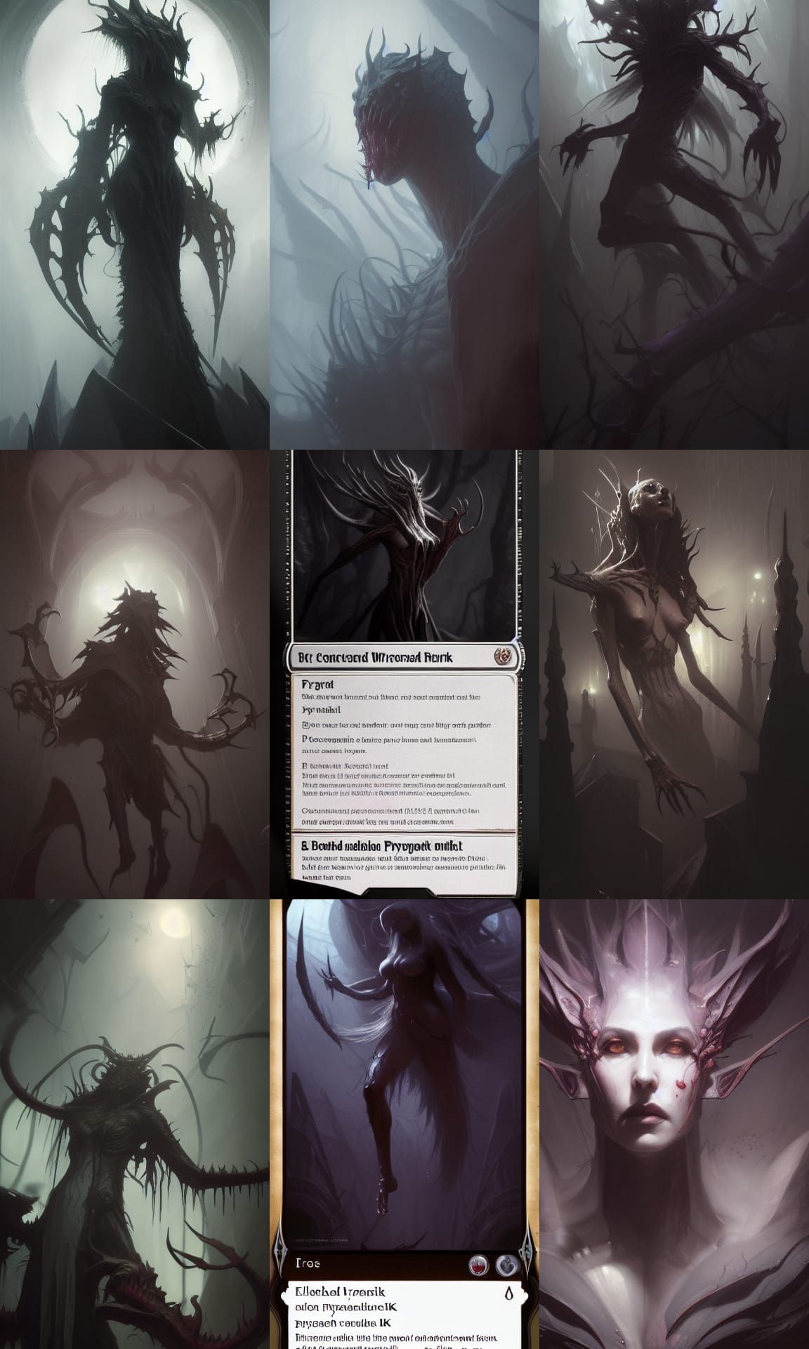 Eldrazi Phyrexian Vampire Dark Fantasy Portrait