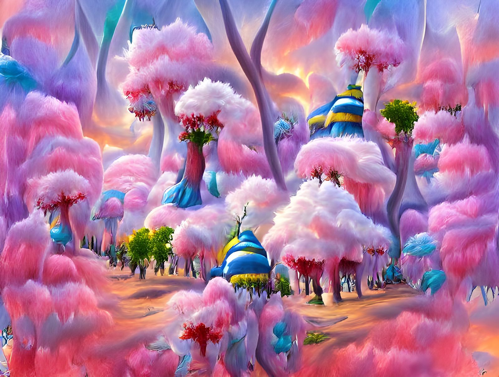 Cotton Candy Forest in Candyland Fantasy