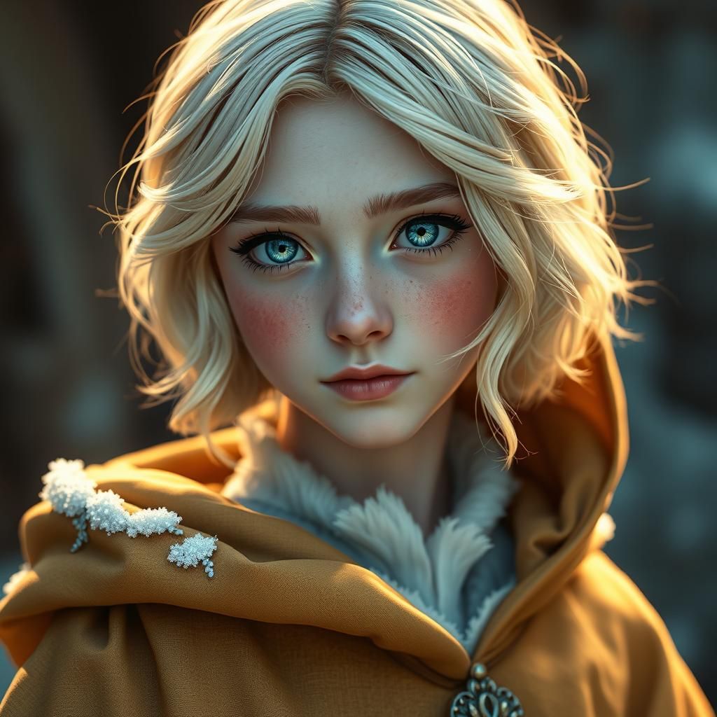 Nordic Witch Portrait in Digital Art Style