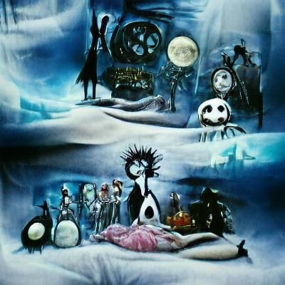 Corpse Bride in Ghibli Style, Burtonesque Fantasy