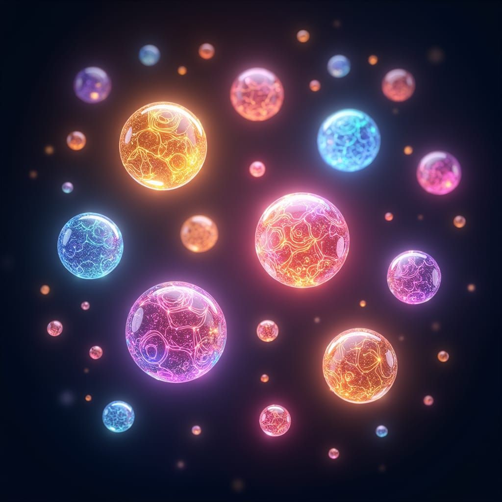 Ethereal Vitamins and Nutrients in Cosmic Display