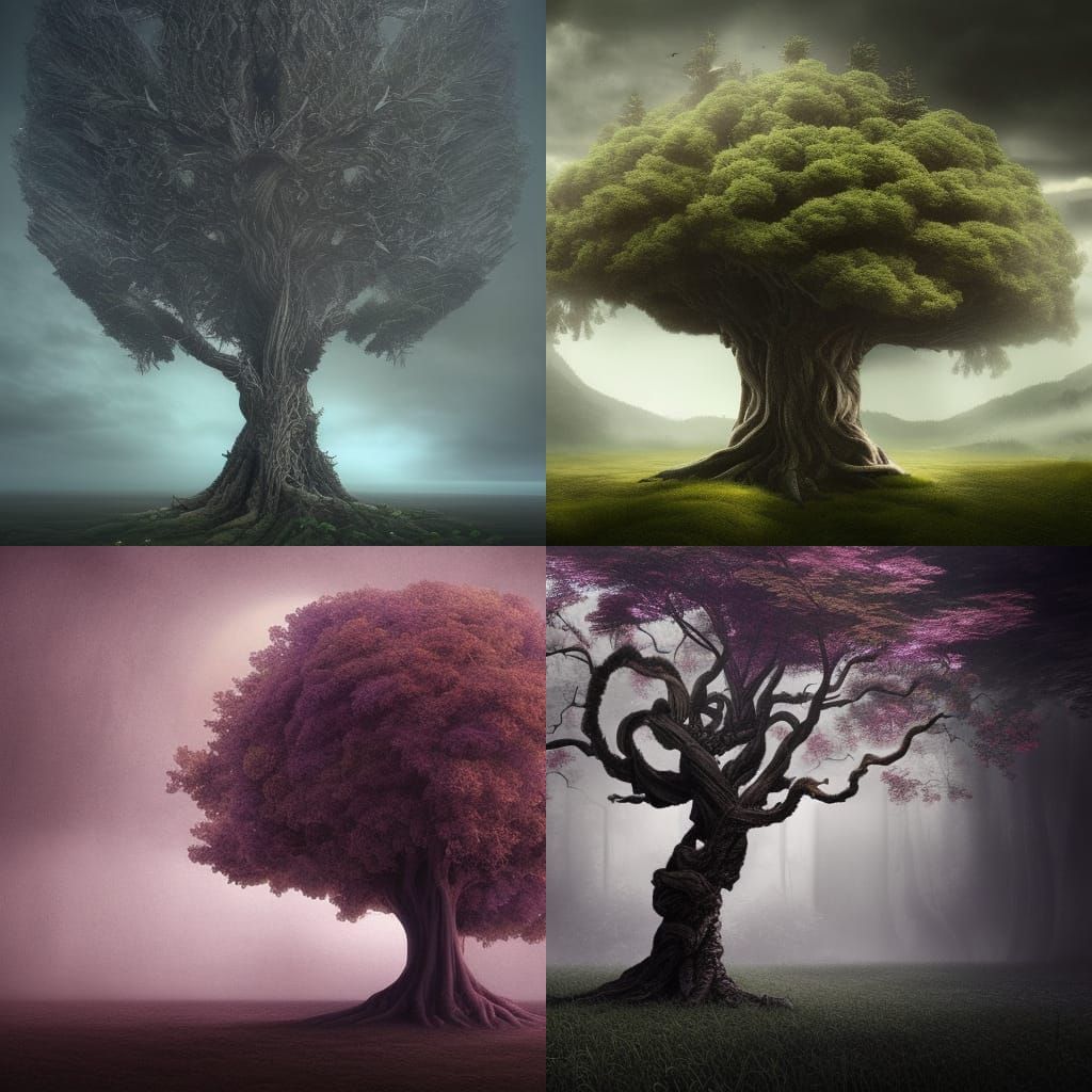 Mystical Tree in Epic Digital Matte Painting