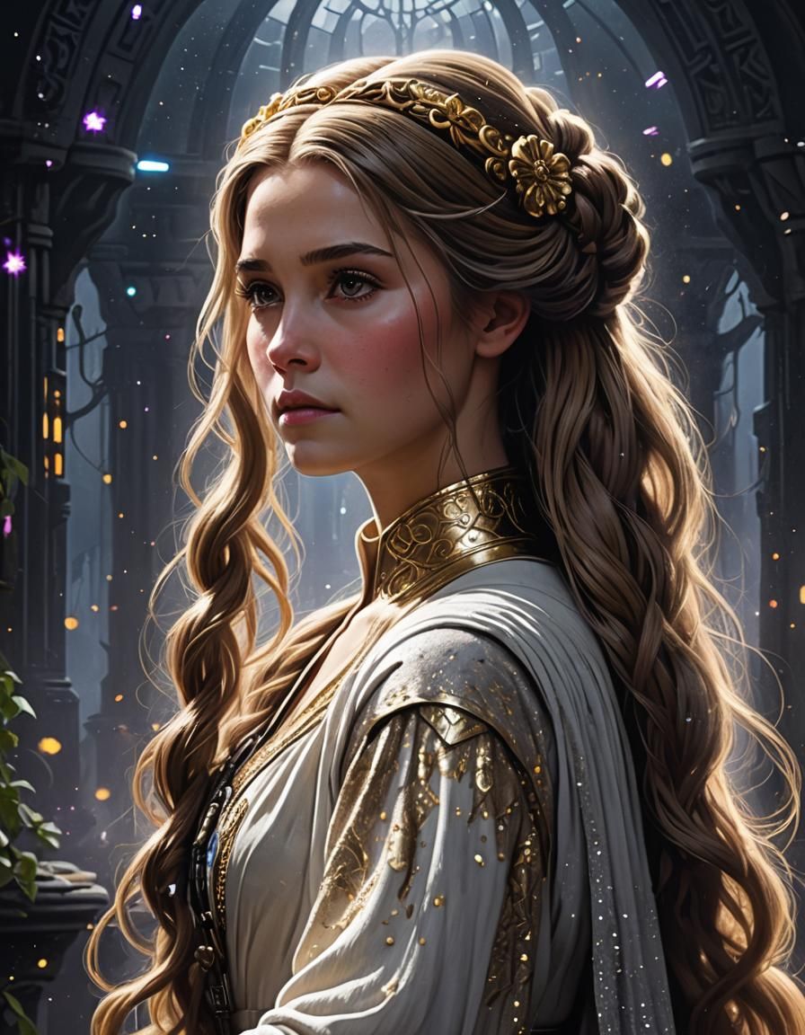 Rapunzel as Princess Leia in Star Wars Poster