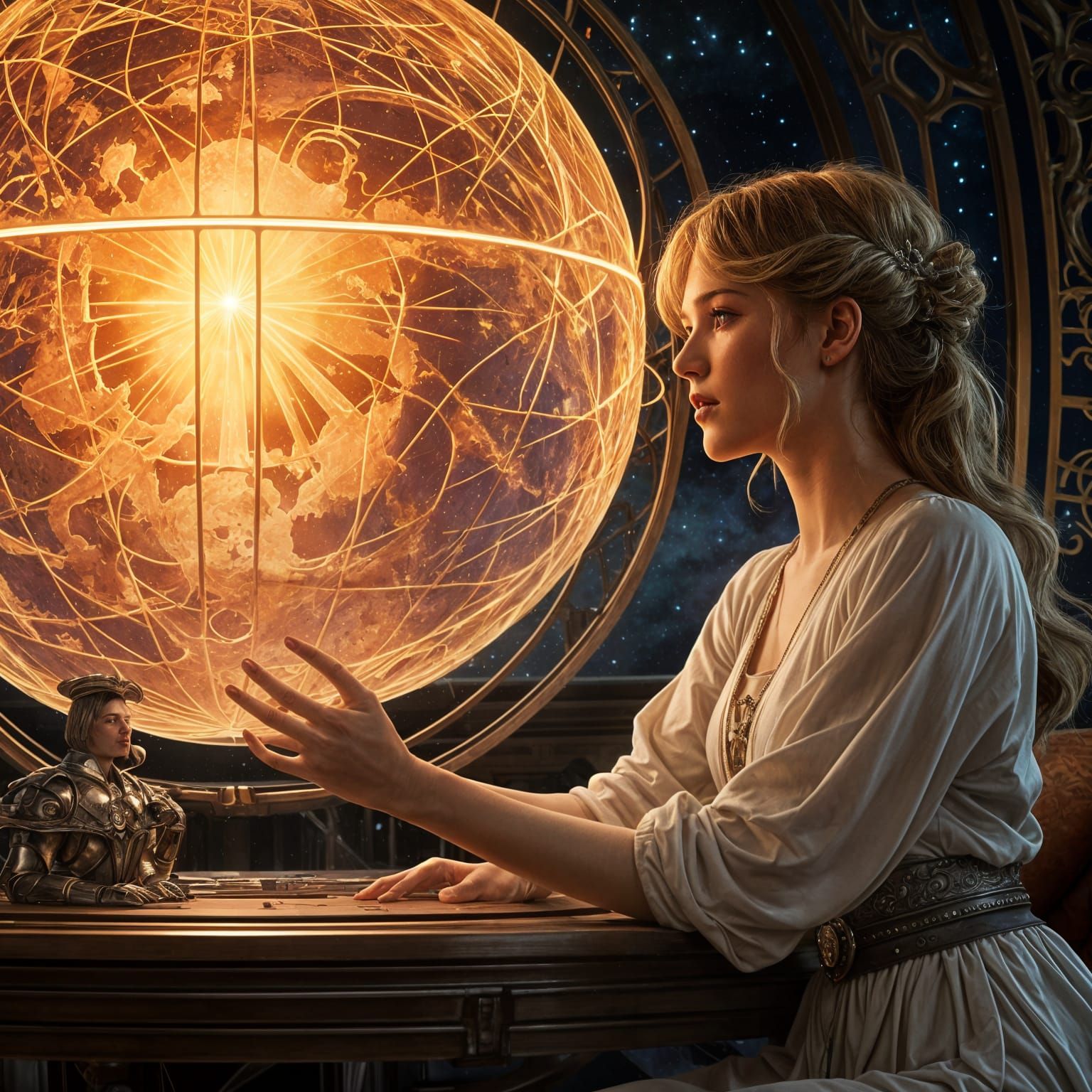 Celestial Architect Designs Dyson Sphere in Art Nouveau Styl...