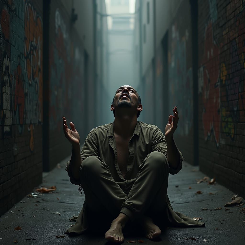 Man's Desperate Plea to a Distant God