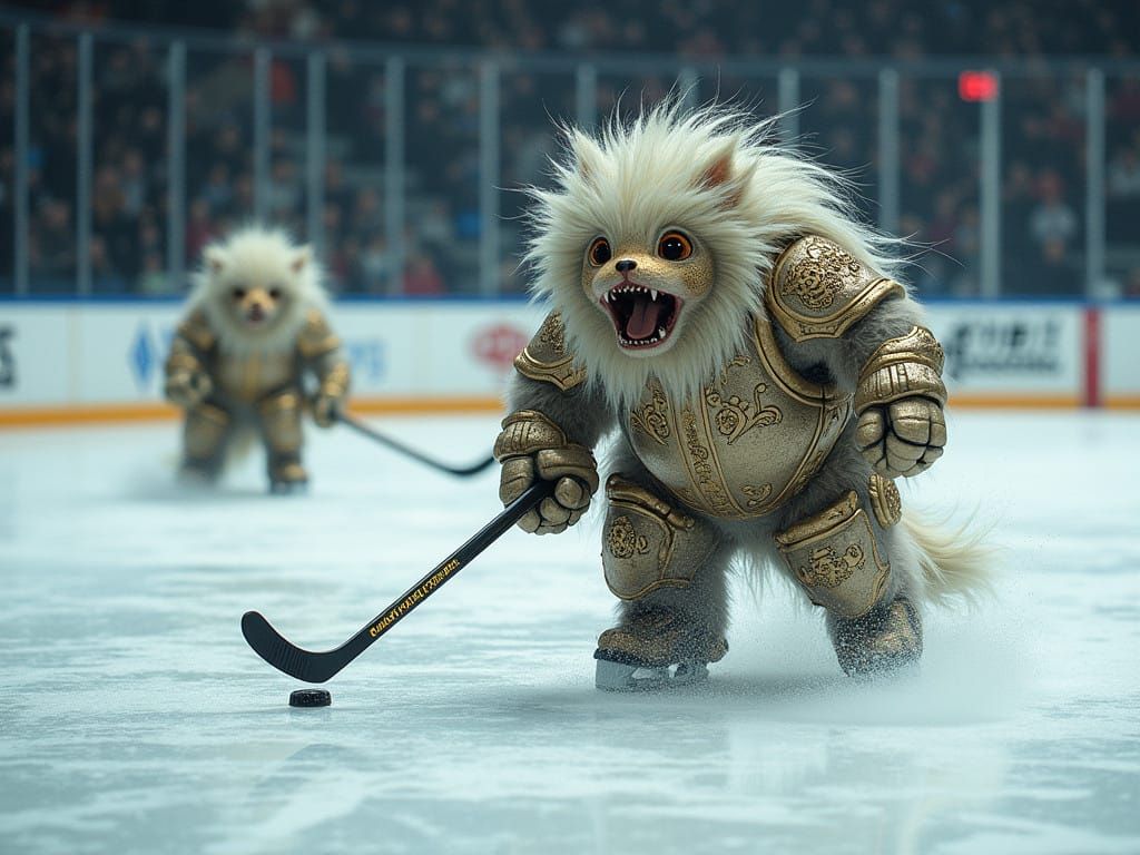 Tardimorphs Playing Spice-Hockey (It's Ice-Hockey, in Space!)