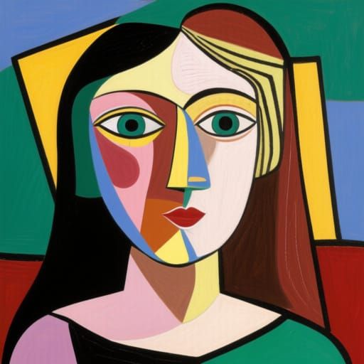 Cubist Woman Portrait Masterpiece