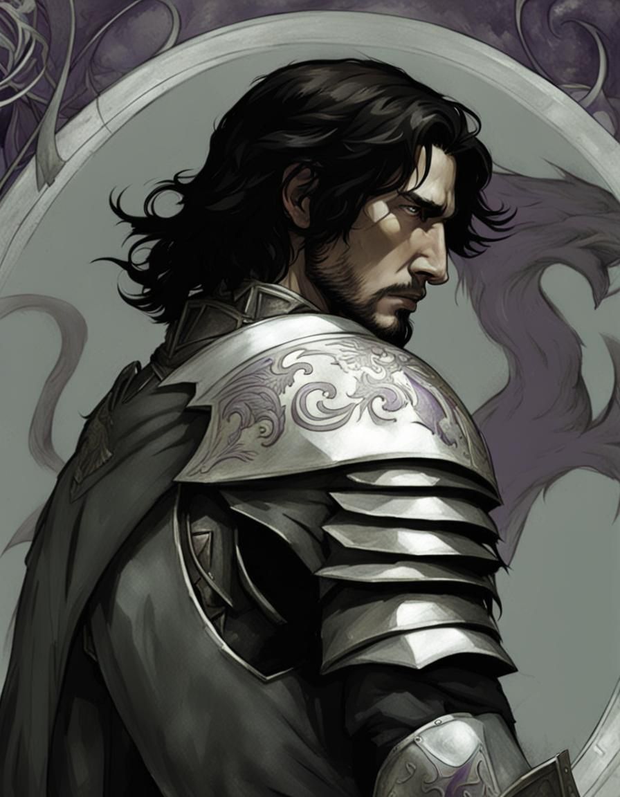 Griffin Armor in Dark Fantasy Art Nouveau Style