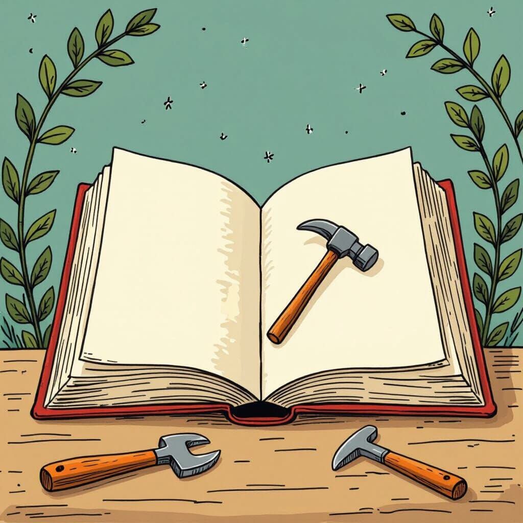 Children's Style Bible Illustration with Tools