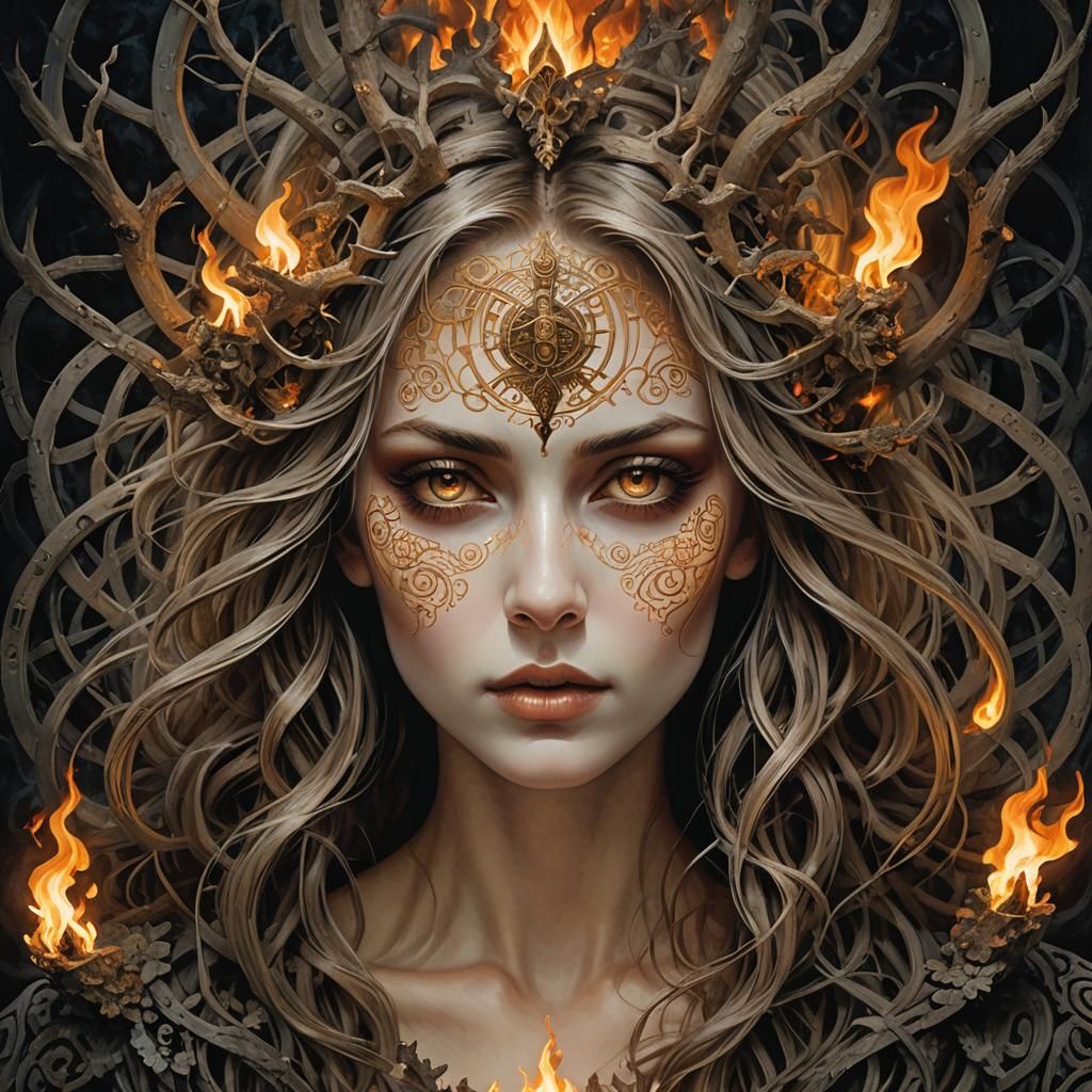 Dramatic Woman in Cinematic Film Still