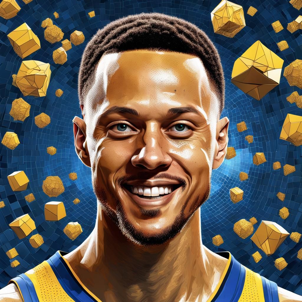 Fragmented Man Portrait in Vibrant Colors