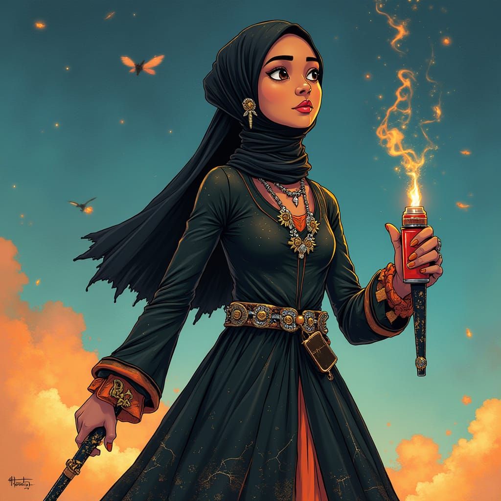 Stylized Villain Queen Halonah Enters Infinity in Vibrant Il...