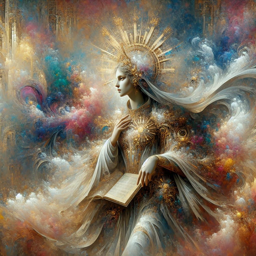 Vibrant Religious Figure in Detailed Matte Painting