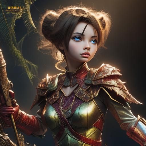 Cute Character Pencil Sketch in 3D Digital Art