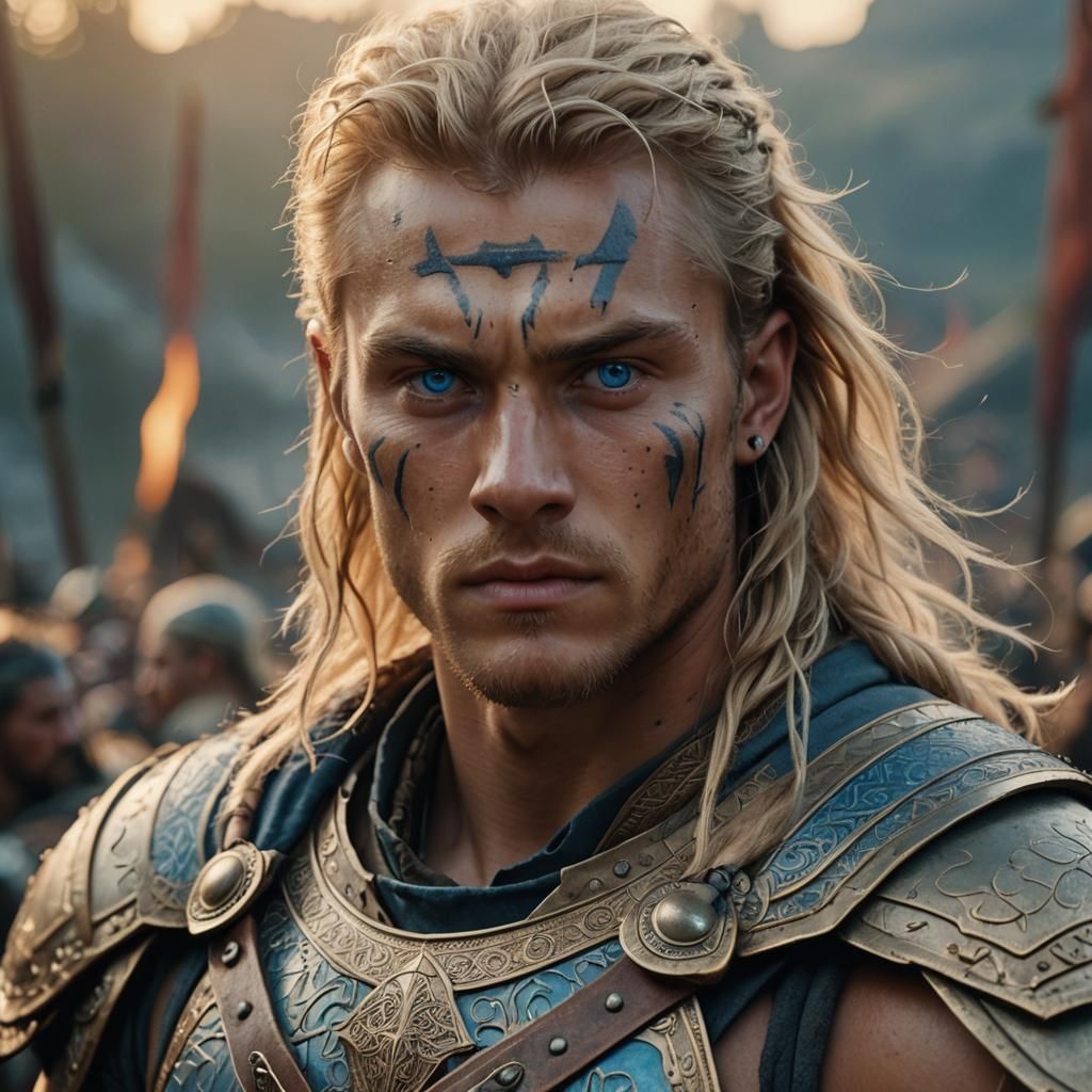 Hun Warrior's Gaze: A Detailed Matte Painting